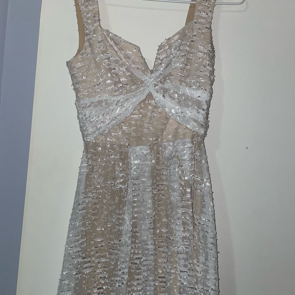 ✨HOST PICK✨ Cue Blush and White Fit and Flare Dress - Picture 5 of 7